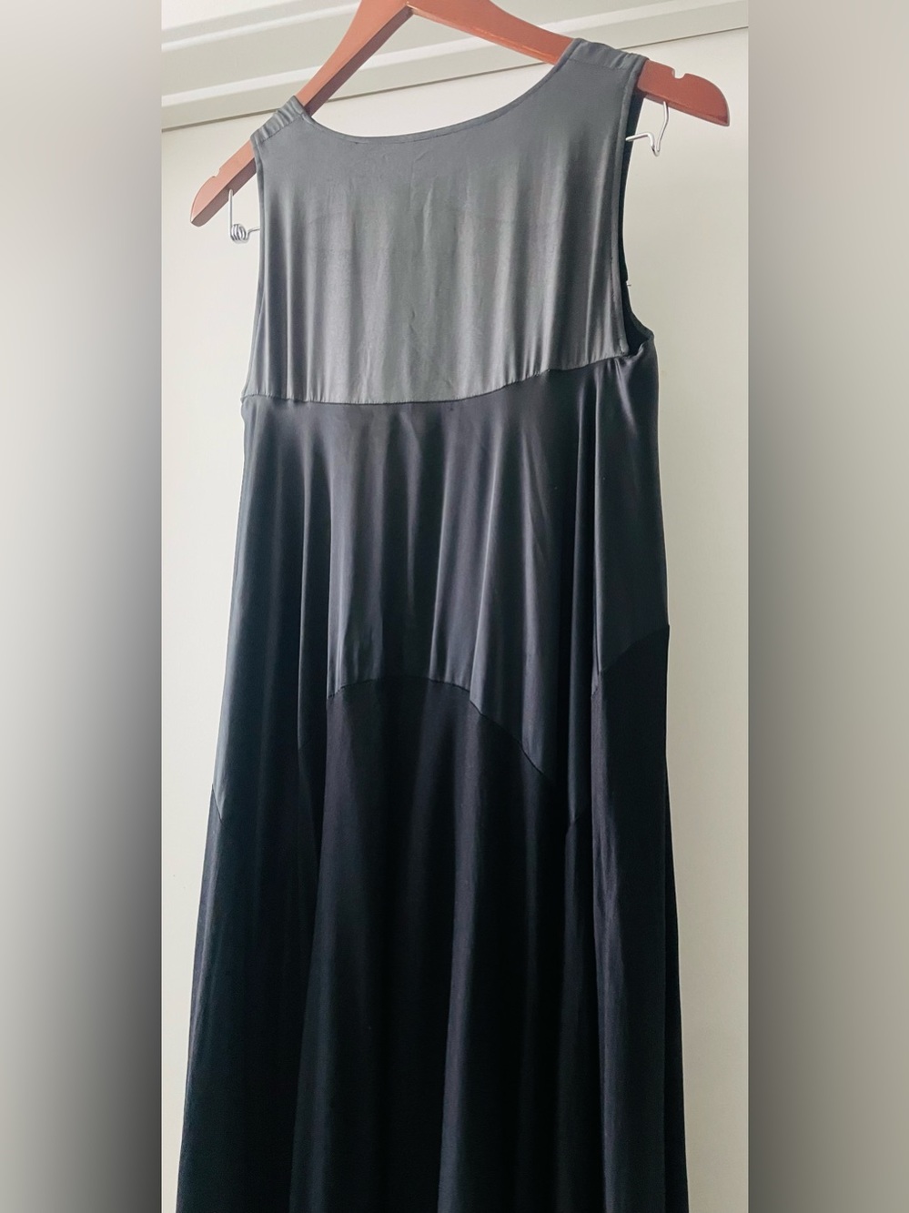 MAISON MARTIN MARGIELA Black Sleeveless Full Wool Double Lined Maxi Dress - Rare - Picture 5 of 9